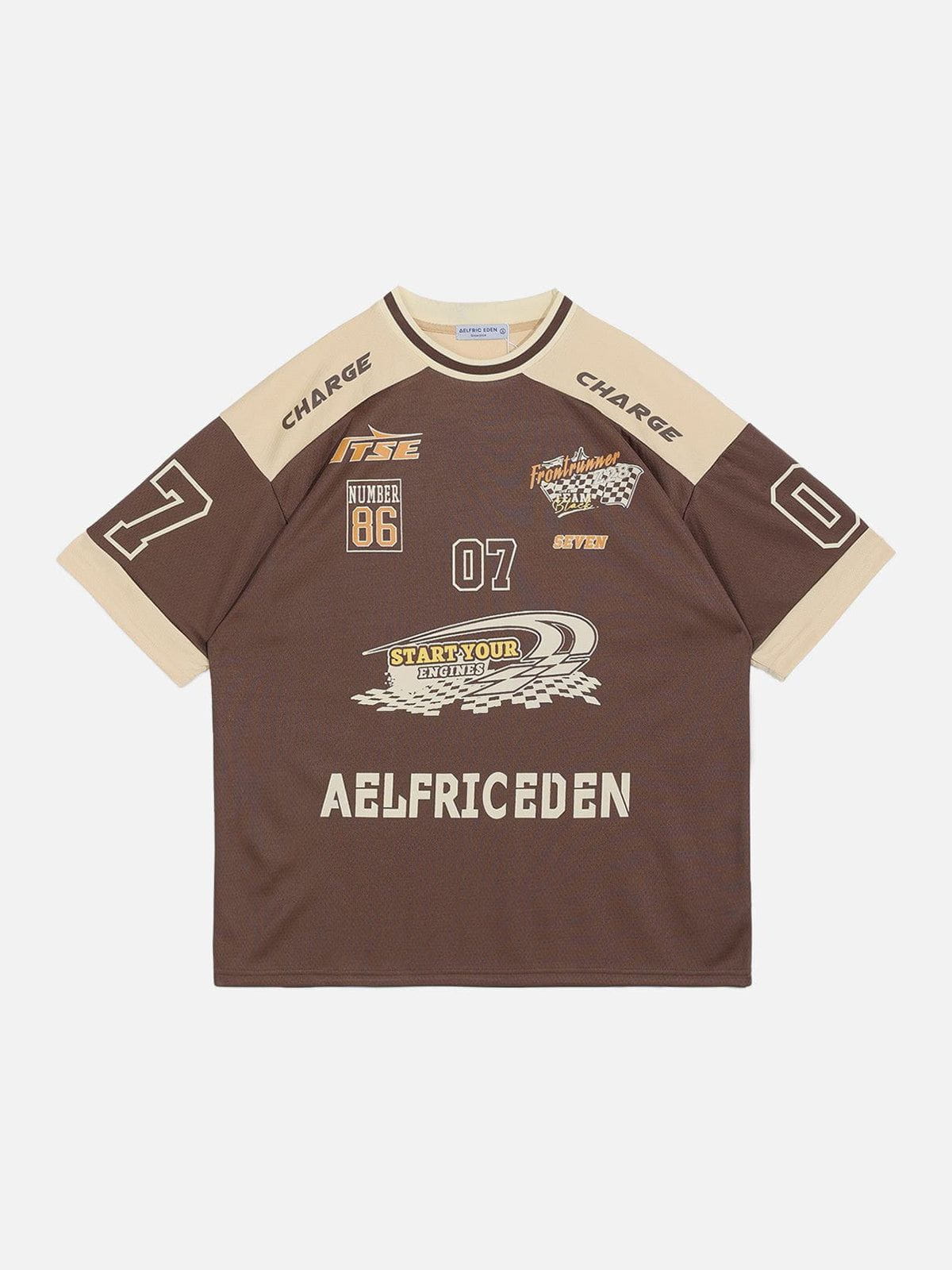 Aelfric Eden Contrast Color Racing Tee (bekijk maattabel in de beschrijving)