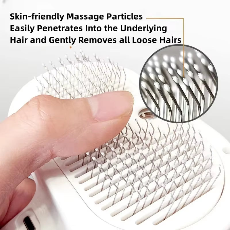 Absolute 3 in 1 Electric Spray Dog & Cat Hair Brush for Massage/Pet Grooming/Hair Removal