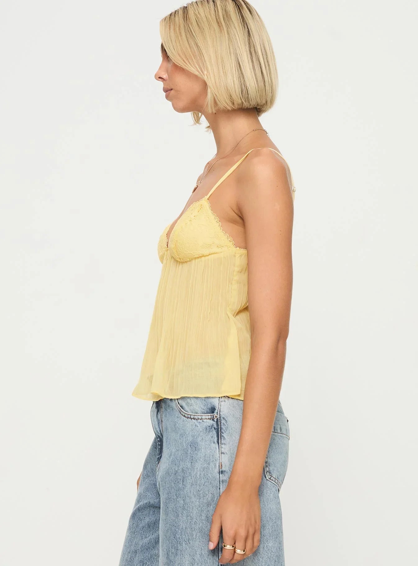 Lace Pleated Top