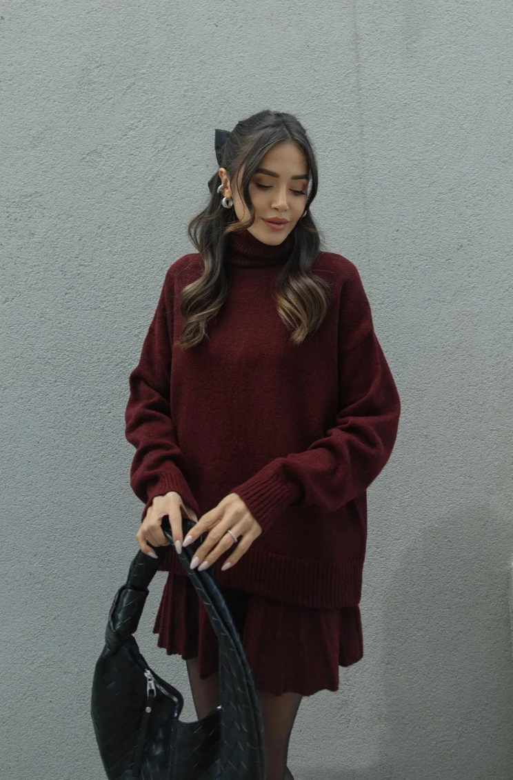 Naomi | Cozy Knitted Trui en Rok Set