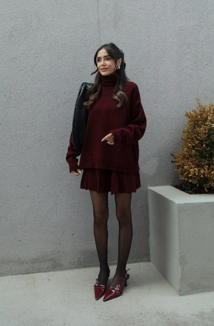 Naomi | Cozy Knitted Trui en Rok Set