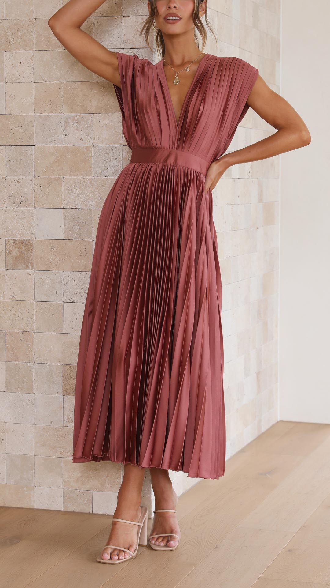 Emma | Deep V-Neck Maxi Jurk