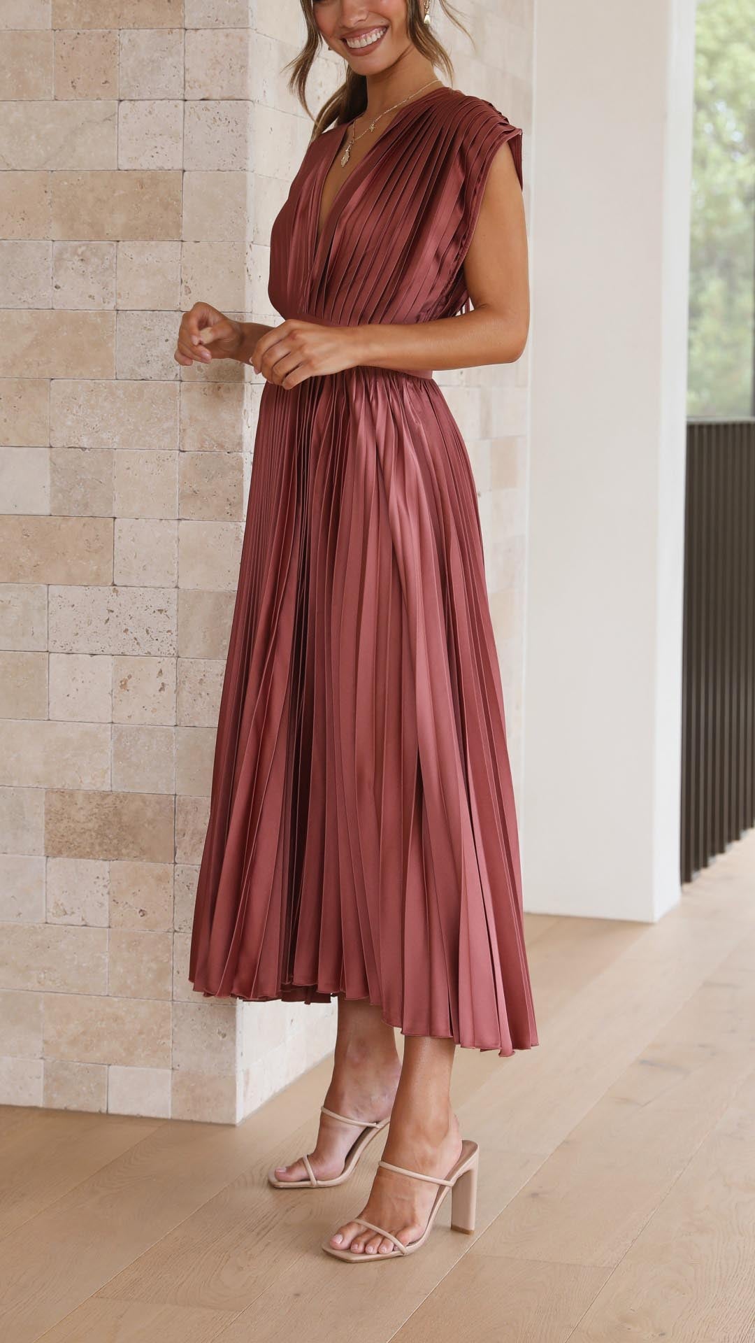 Emma | Deep V-Neck Maxi Jurk