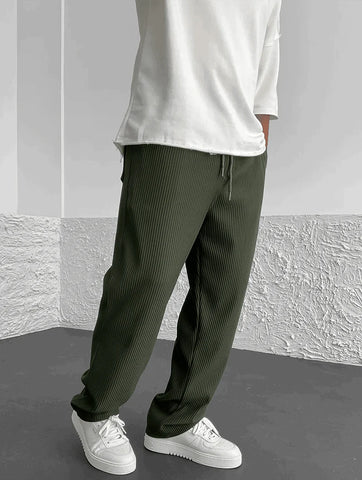 Ribbed Relaxed Fit Trousers