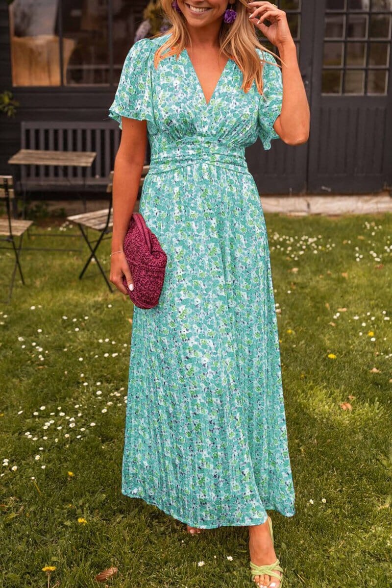 Amélie™ | Robe longue élégante à col en V