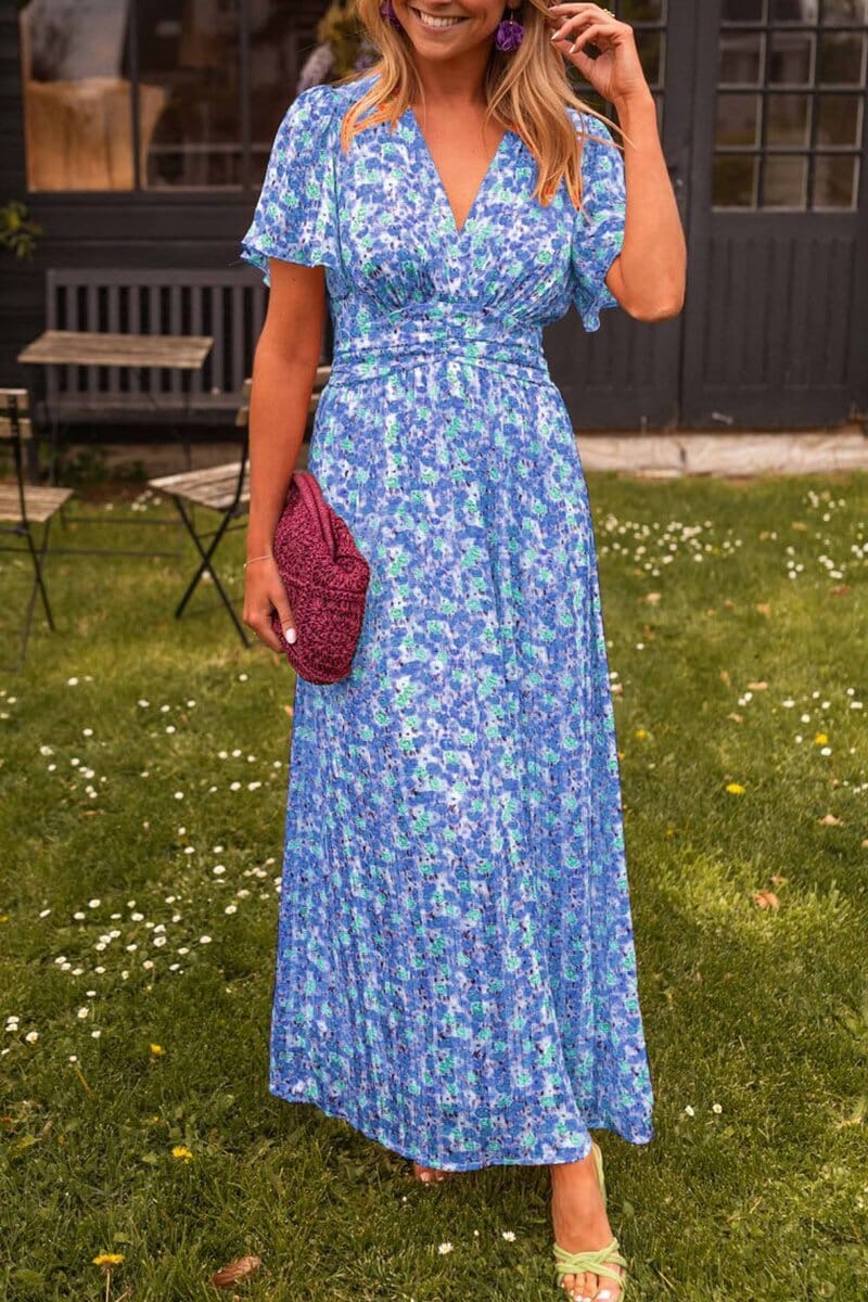 Amélie™ | Robe longue élégante à col en V