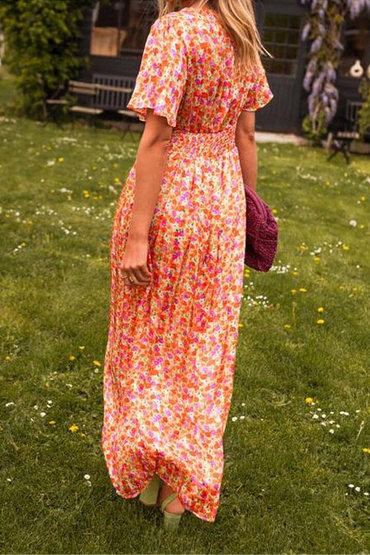 Amélie™ | Robe longue élégante à col en V