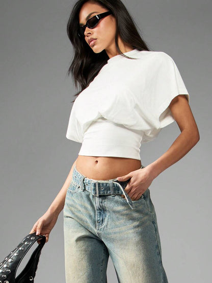 Cap Sleeve Crop Top