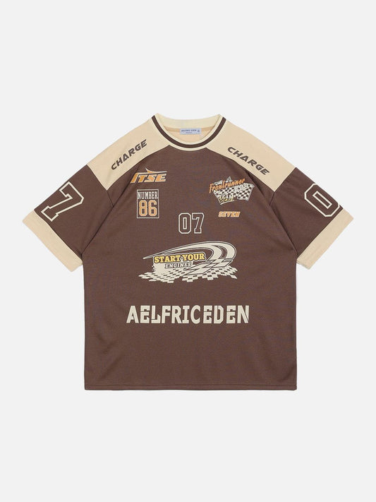 Aelfric Eden Contrast Color Racing Tee (bekijk maattabel in de beschrijving)