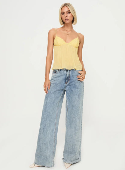 Lace Pleated Top