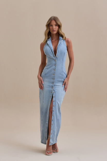 Amara Midi Denim Dress
