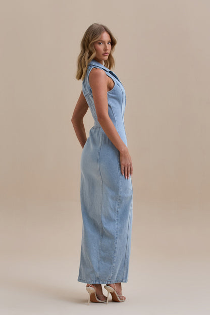 Amara Midi Denim Dress