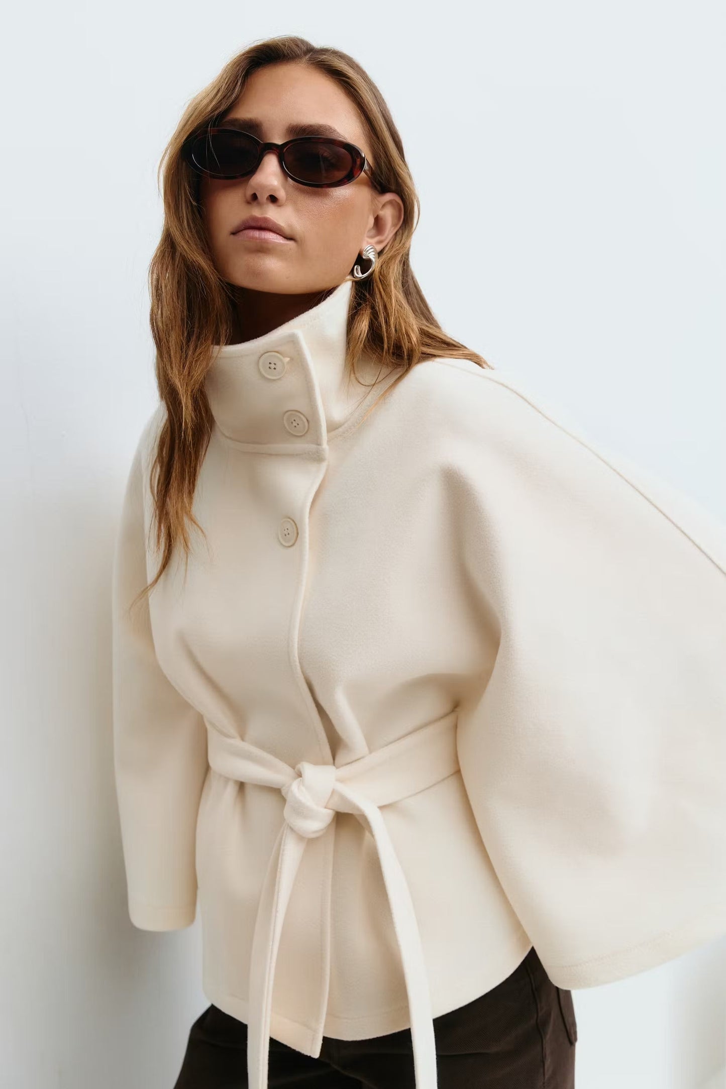 Lace - Belt Cape Jacket