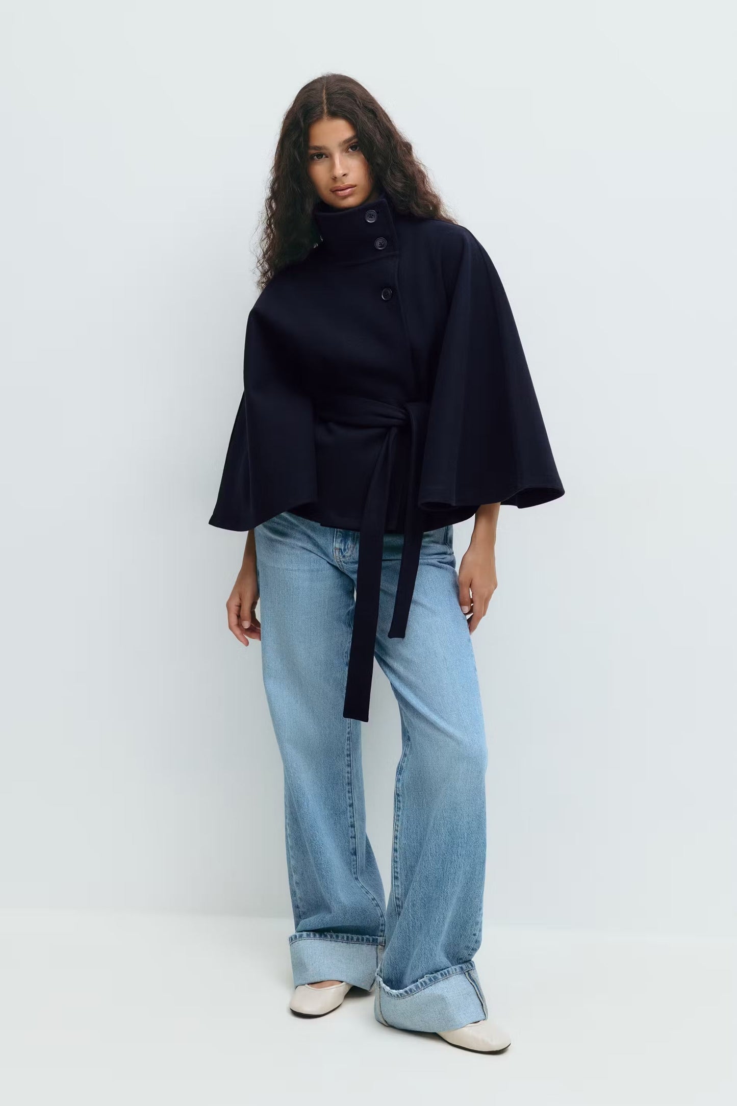 Lace - Belt Cape Jacket
