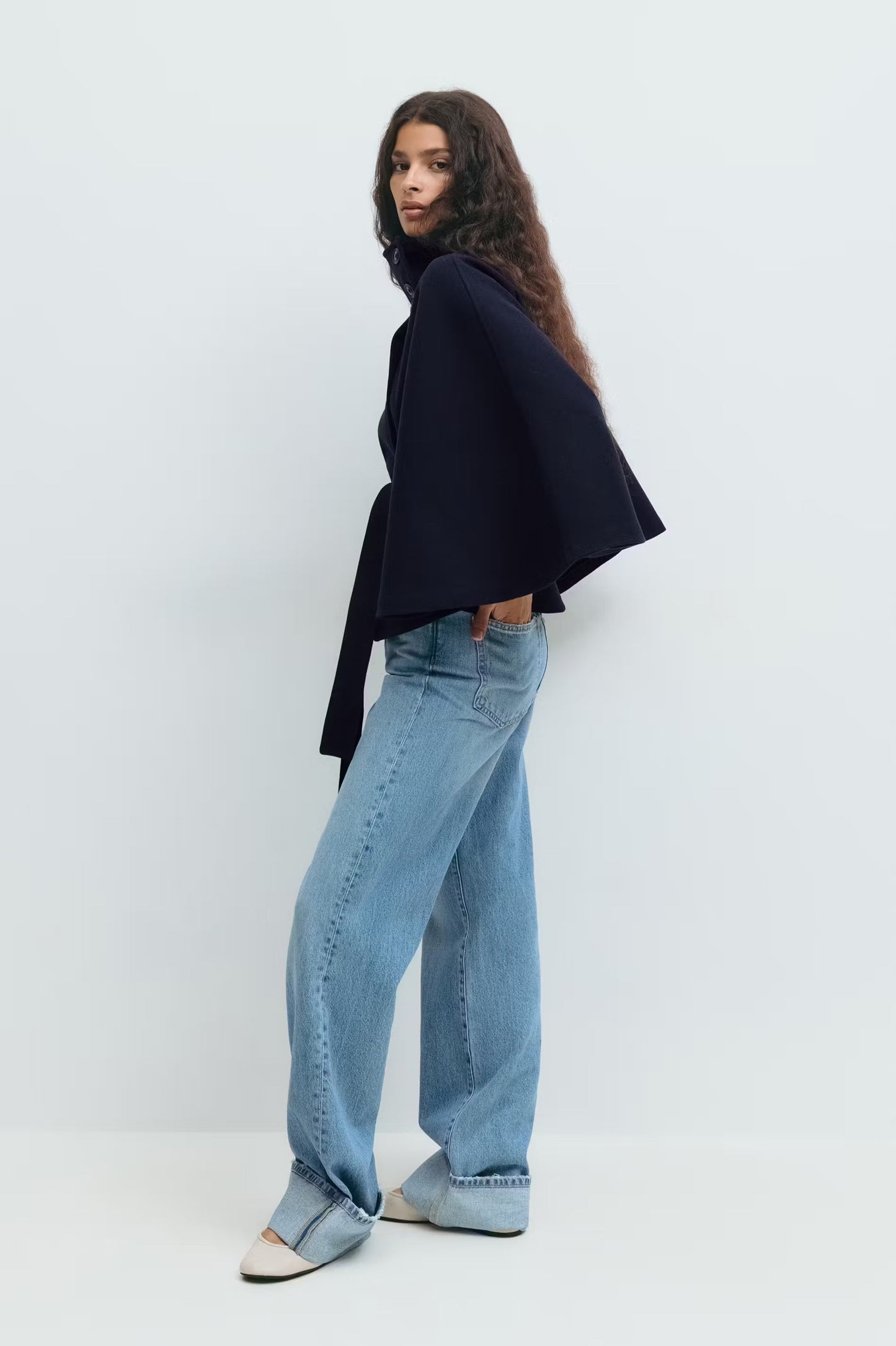 Lace - Belt Cape Jacket