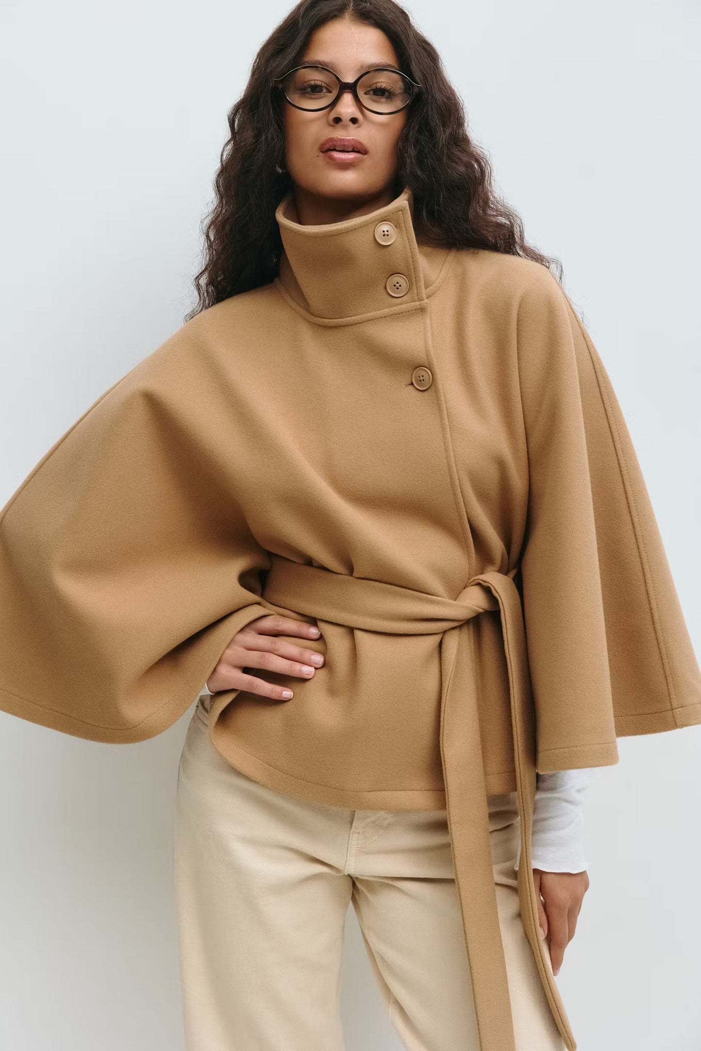 Lace - Belt Cape Jacket
