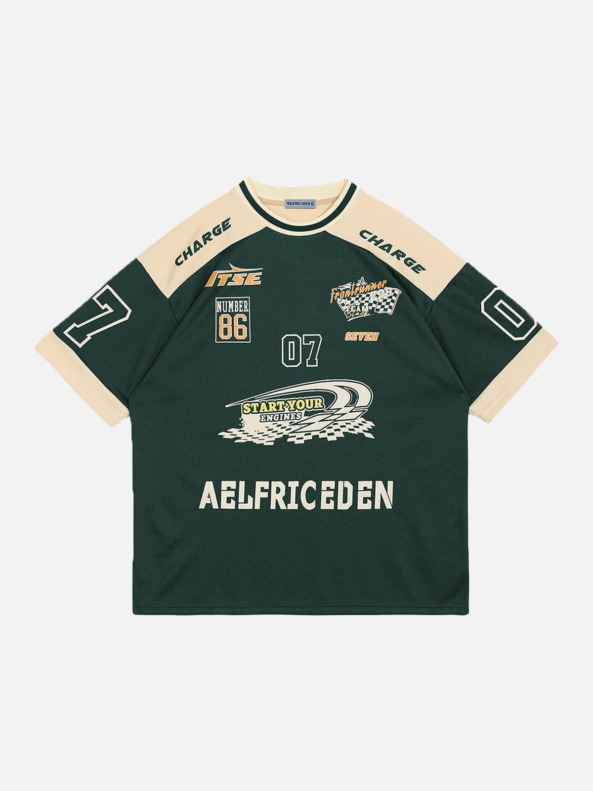 Aelfric Eden Contrast Color Racing Tee (bekijk maattabel in de beschrijving)