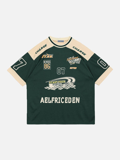 Aelfric Eden Contrast Color Racing Tee (bekijk maattabel in de beschrijving)