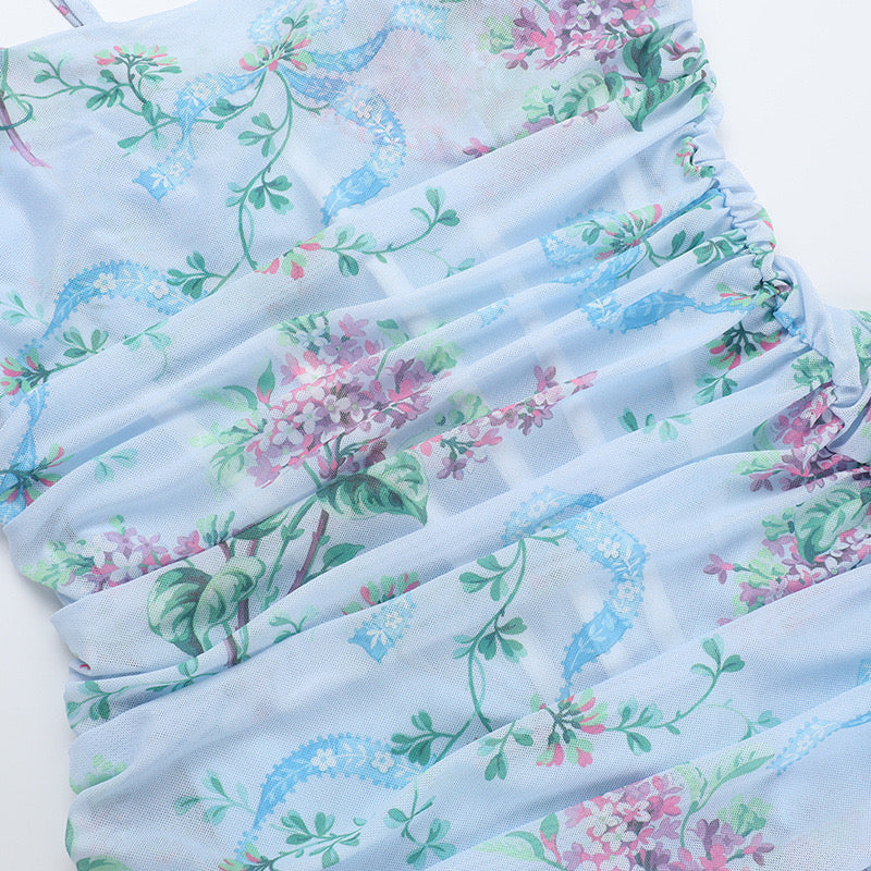 Floral - split jurk