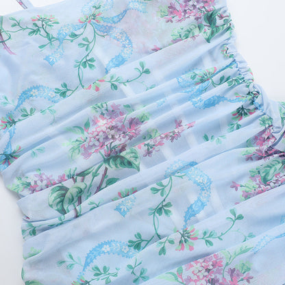 Floral - split jurk