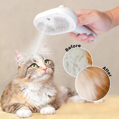 Absolute 3 in 1 Electric Spray Dog & Cat Hair Brush for Massage/Pet Grooming/Hair Removal
