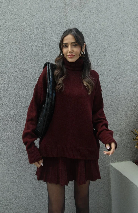 Naomi  | Cozy Knitted Trui en Rok Set