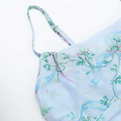 Floral - split jurk