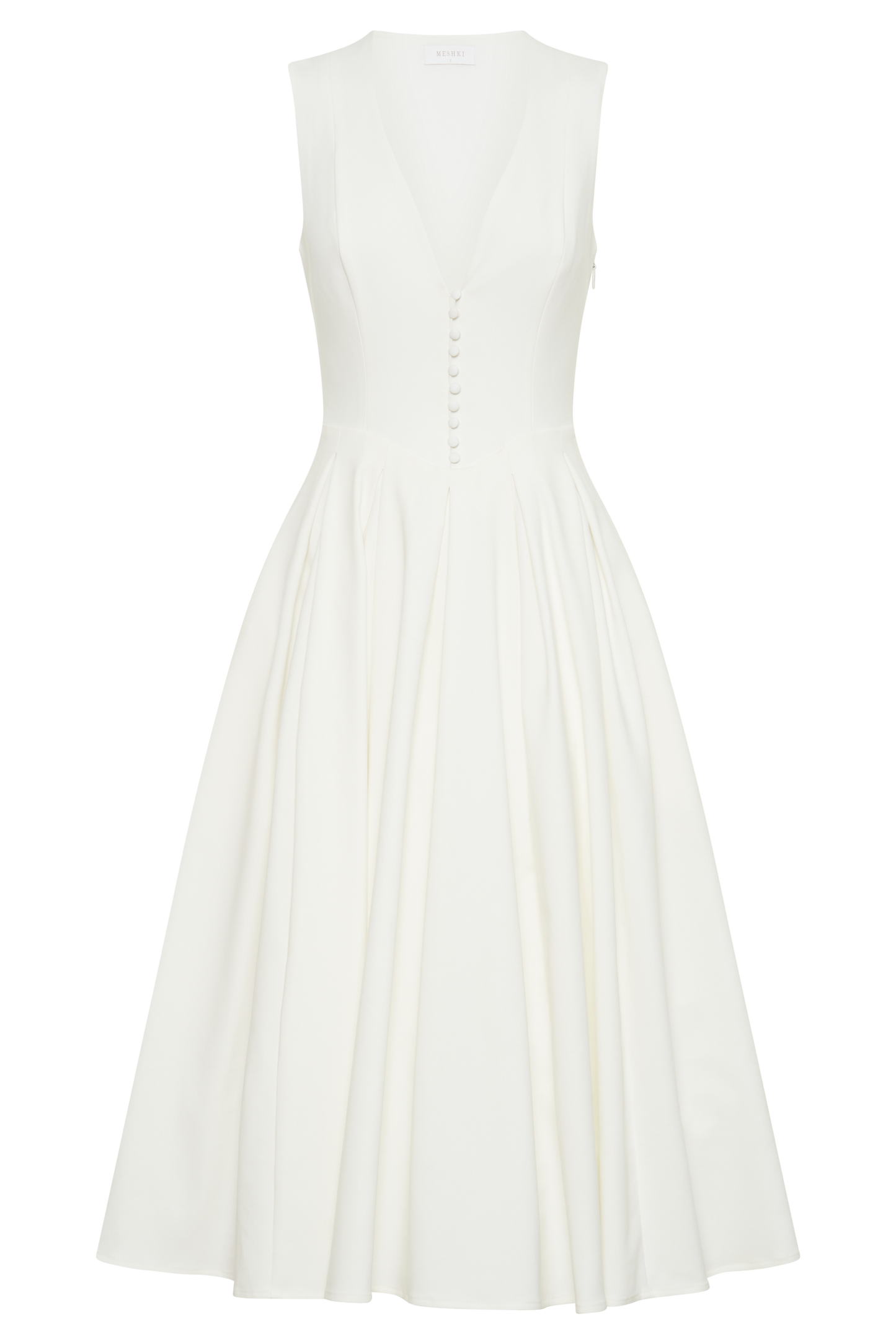 Lunara Midi Dress – White Whisper