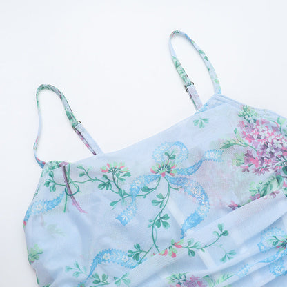 Floral - split jurk