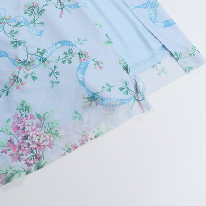 Floral - split jurk
