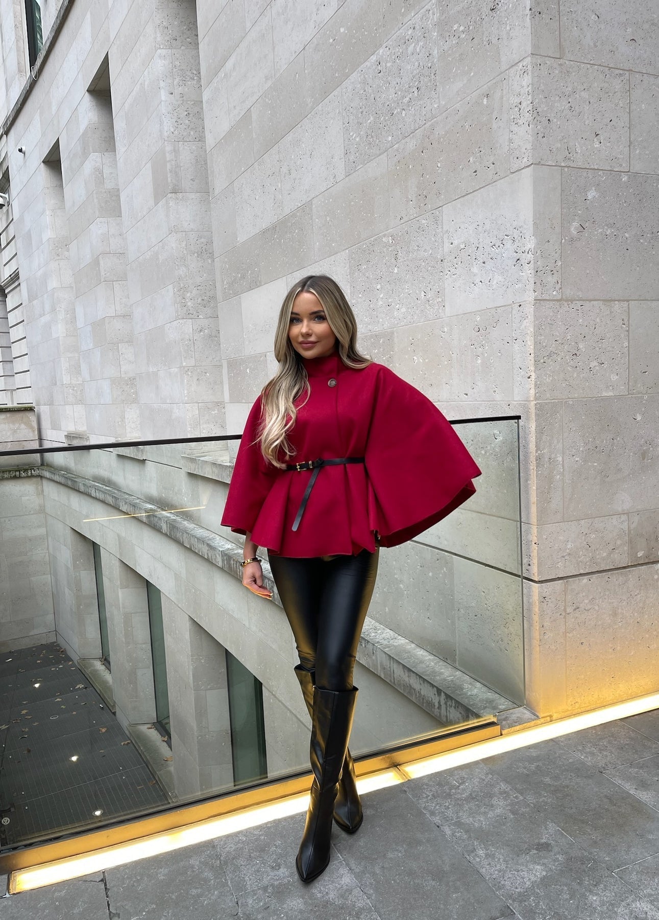 Cozy Ponky – Belted Cape Coat