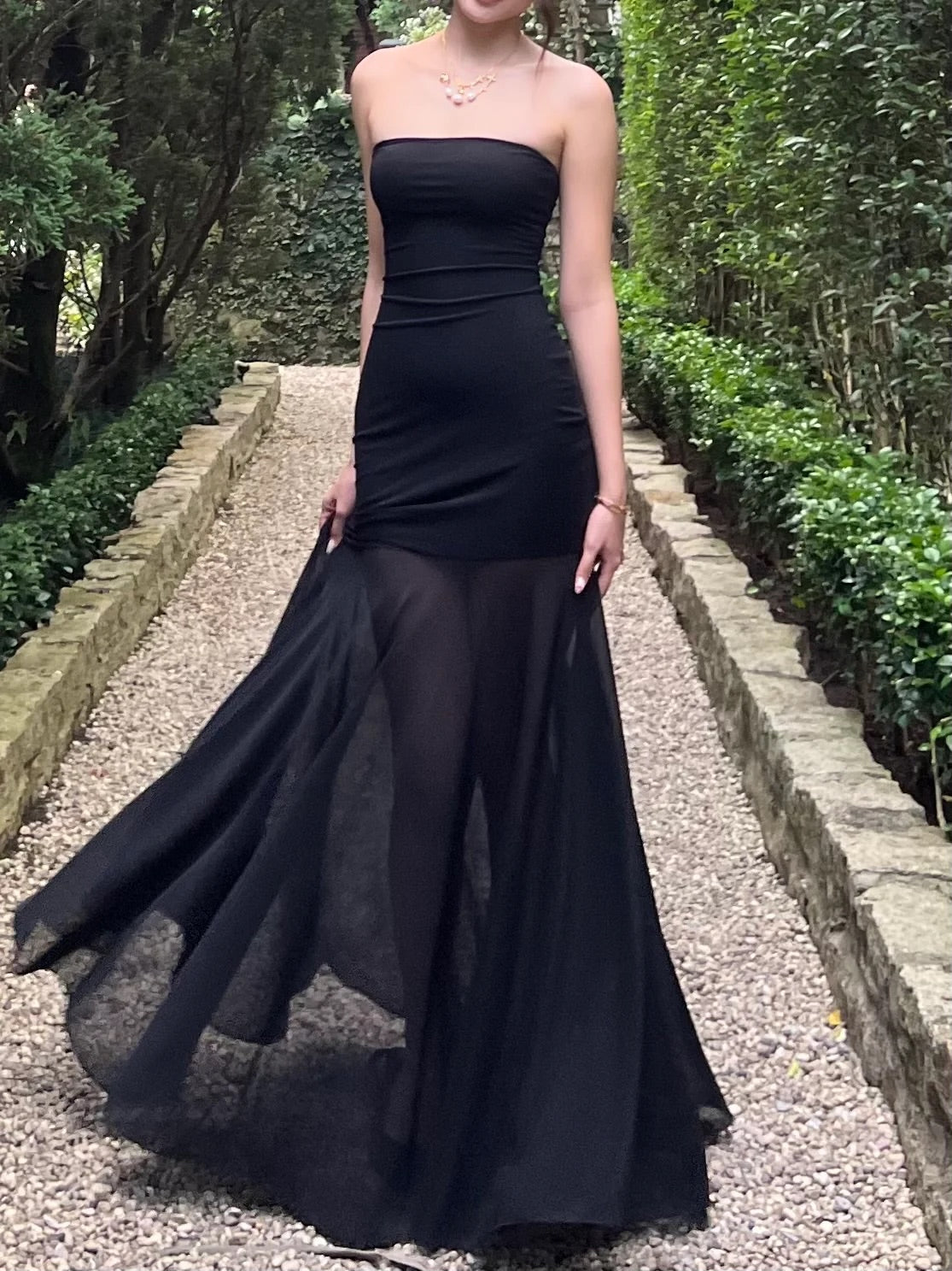 Flowy Mesh Mermaid Dress