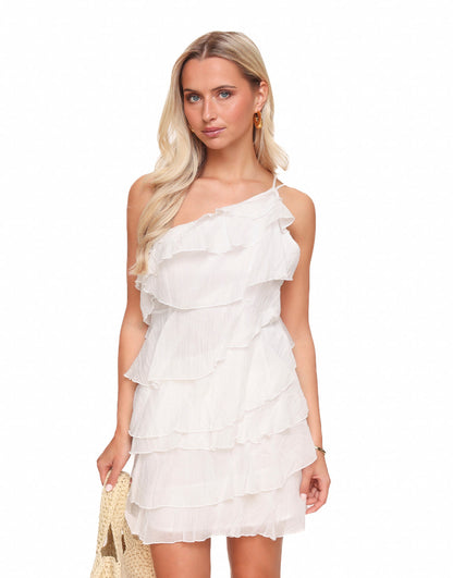 Witte Ruffel - Jurk