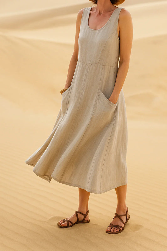 Natsi™ | Robe Élégante en Lin et Coton (La meilleure qualité)