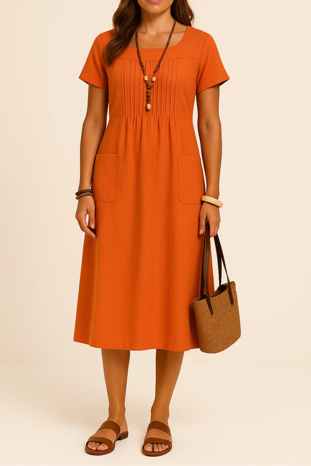 Ounna™ | Robe Élégance Lin & Coton