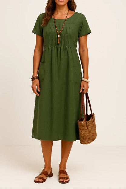 Ounna™ | Robe Élégance Lin & Coton