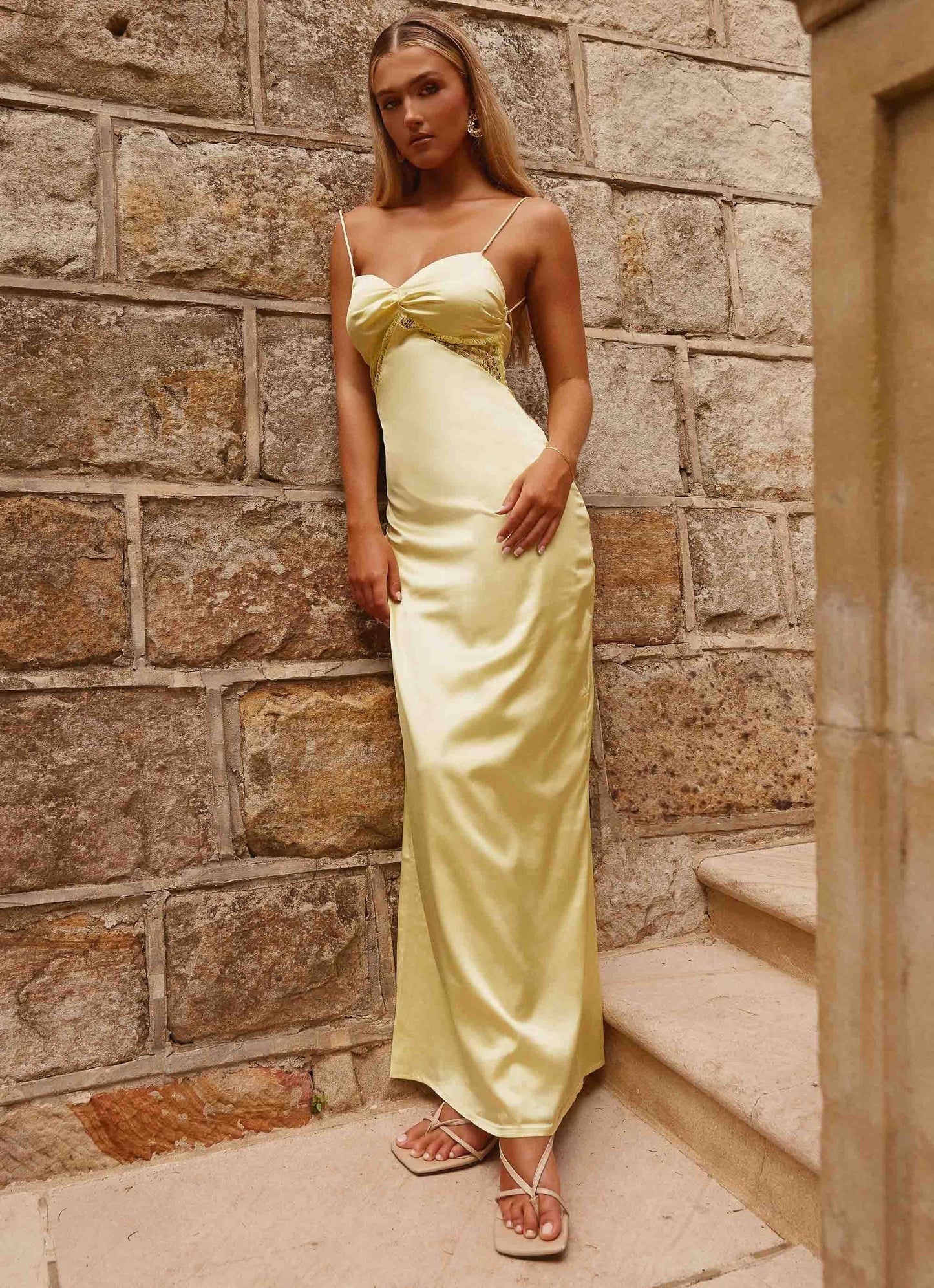 Dream Sight Lace Satin - Maxi Jurk