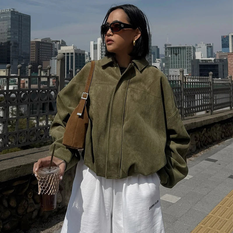 Livea - Suède Bomber Jacket
