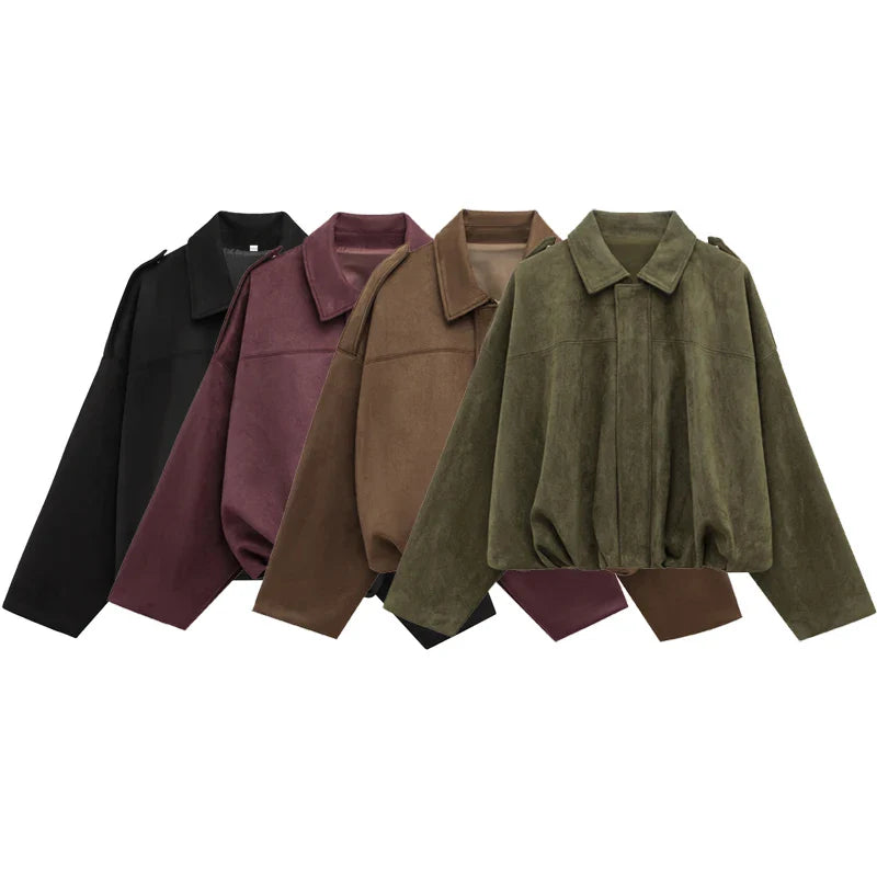 Livea - Suède Bomber Jacket