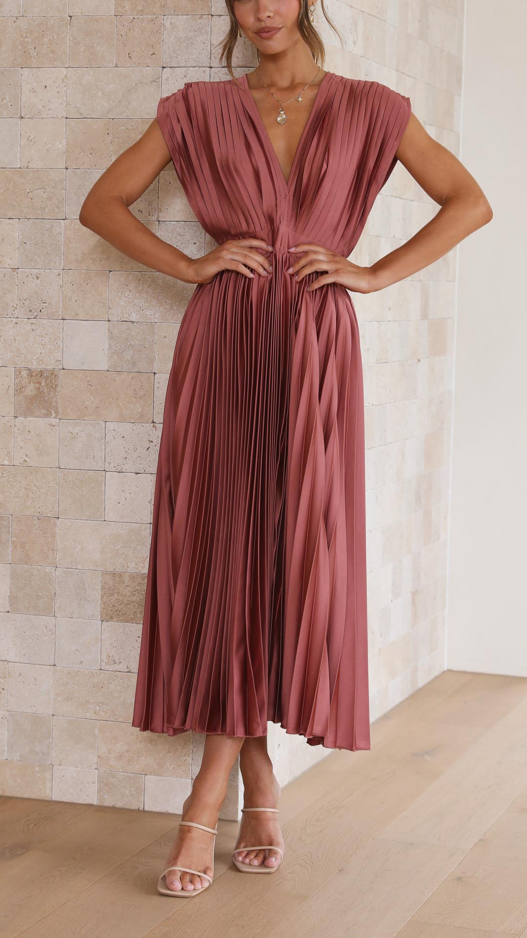 Emma | Deep V-Neck Maxi Jurk