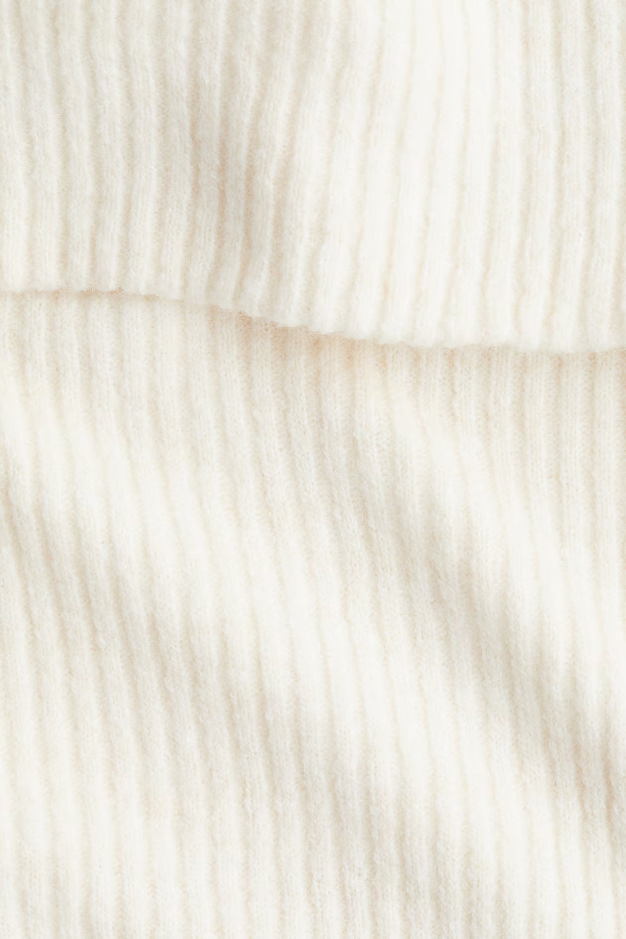 Rib-knitted off-the-shoulder top