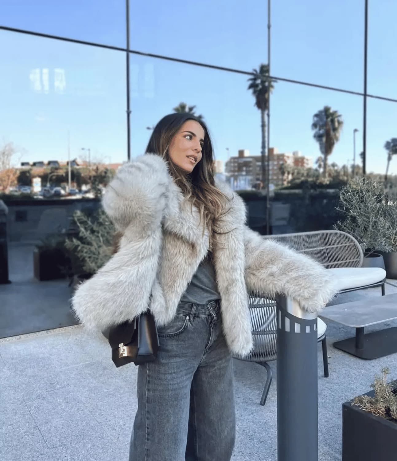 Lunevia | Faux Fur Coat