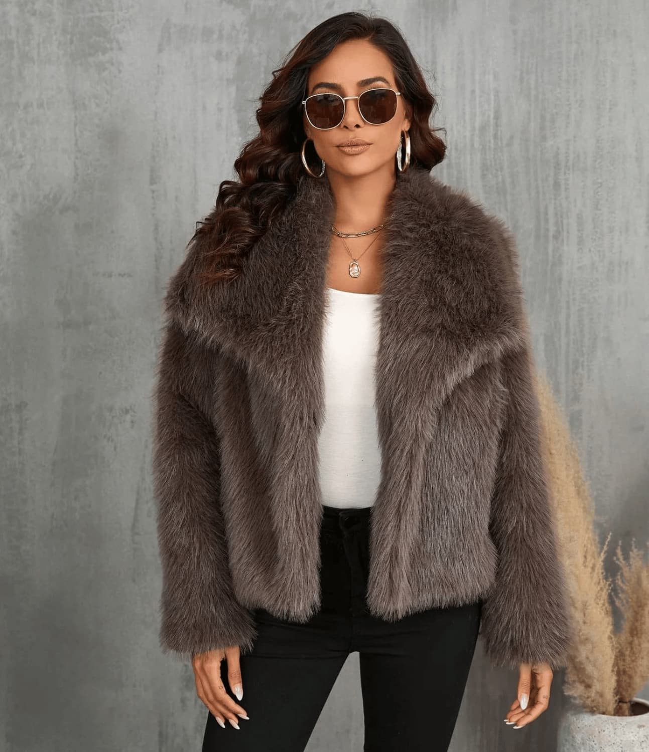 Lunevia | Faux Fur Coat