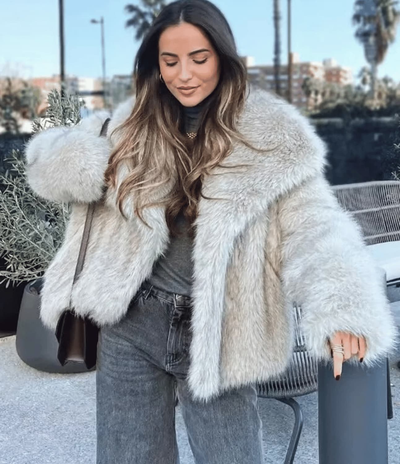 Lunevia | Faux Fur Coat