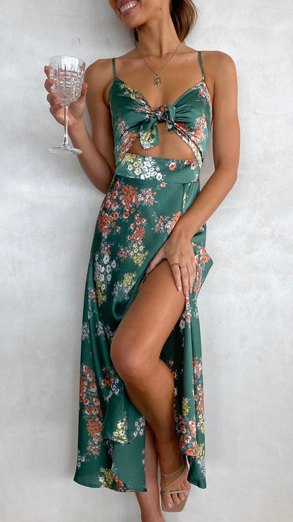 Dreamers Midi Jurk - Groen Floral