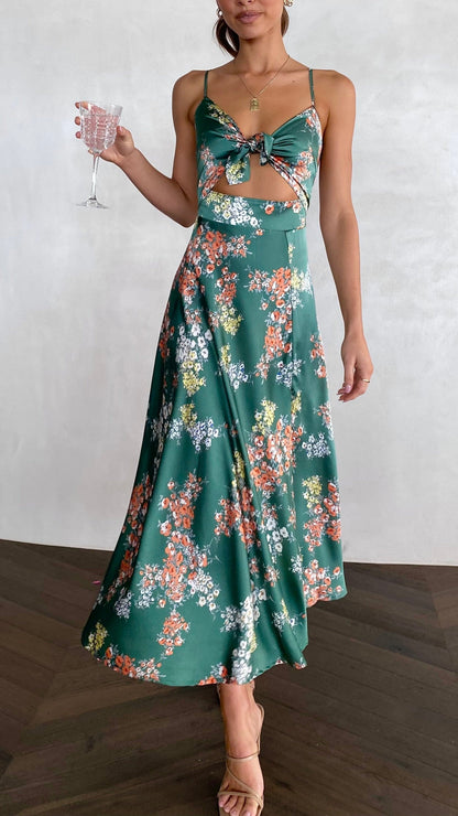 Dreamers Midi Jurk - Groen Floral