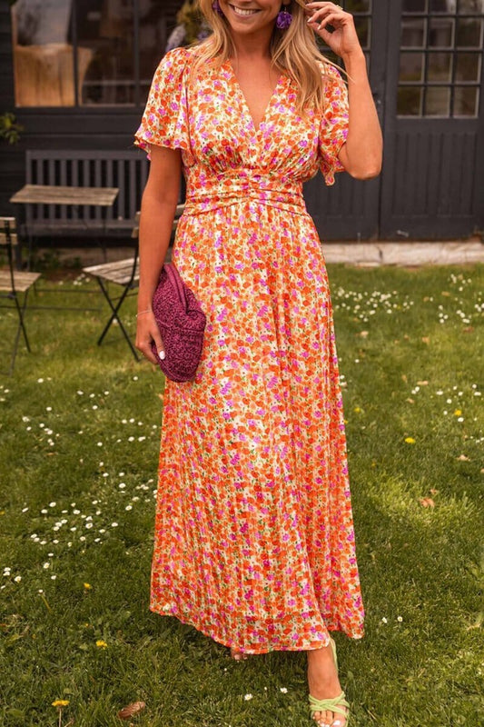Amélie™ | Robe longue élégante à col en V