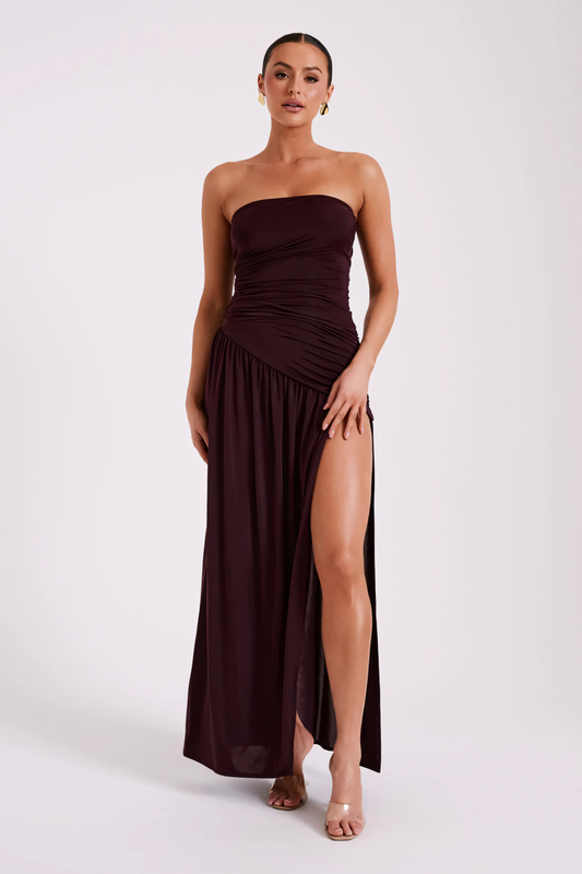 Mystic Maroon - Maxi Jurk