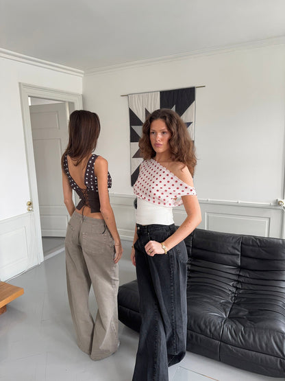 Kimmie polka dotted top