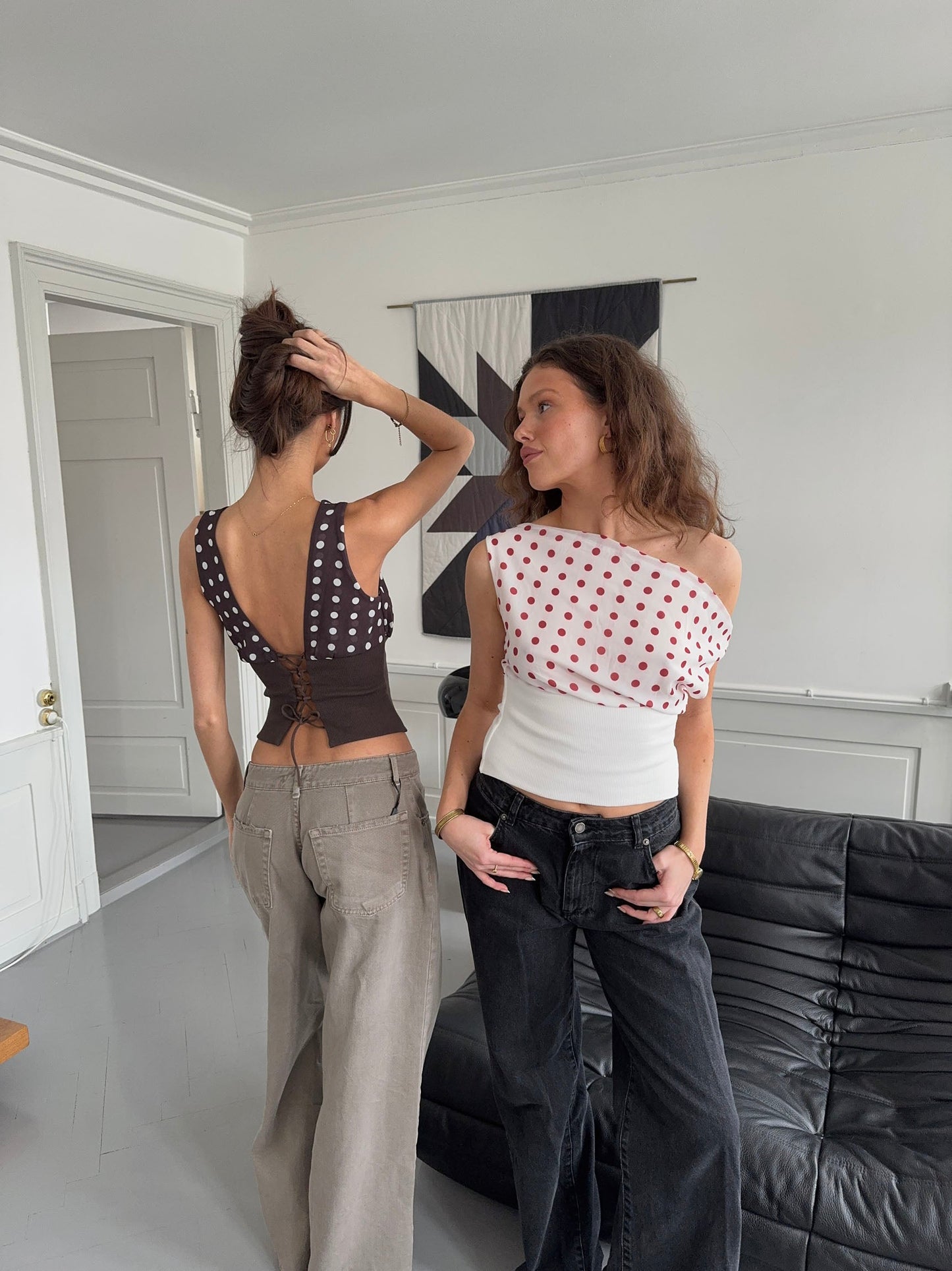 Kimmie polka dotted top
